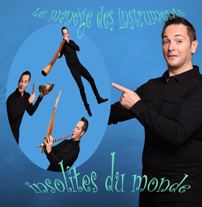 affiche le manège des instruments insolites du monde Etienne SIBILLE